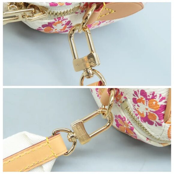 Auth LOUIS VUITTON Speedy 20 Bandouliere White&Orange Monogram Canvas 3117-1092 - Picture 7 of 12